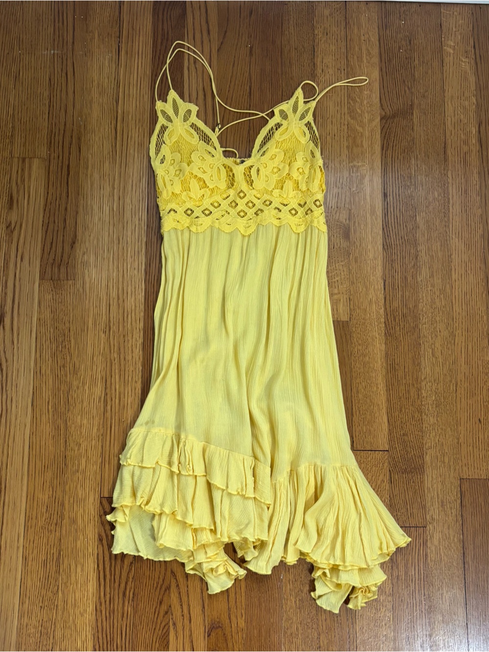 Free People Adella Slip Dress yellow, S - Picture 2 of 3